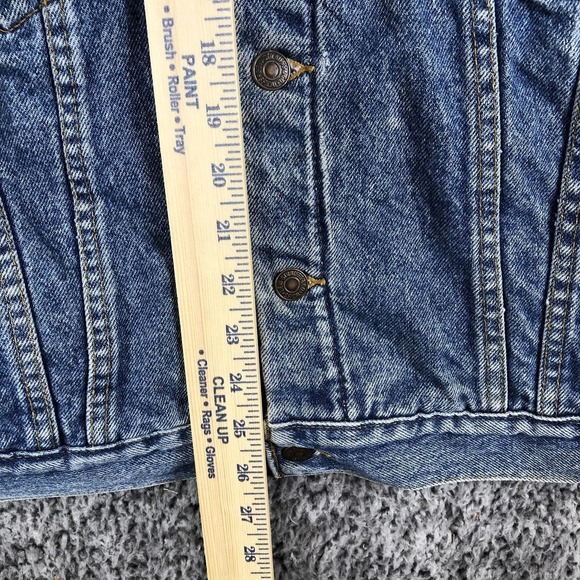 Vintage Levis Jacket Mens Medium Blue Denim Trucker Lined USA 70417-0814 90s - Picture 5 of 9